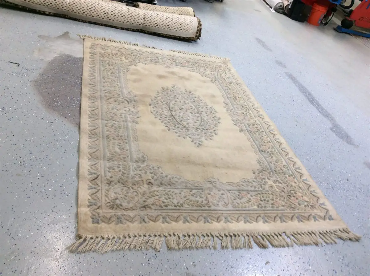 Chinese rug before professional cleaning
