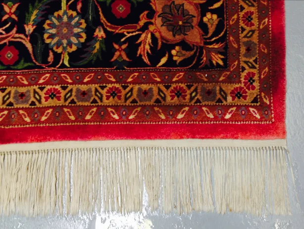 Rug fringes after cleaning and repair