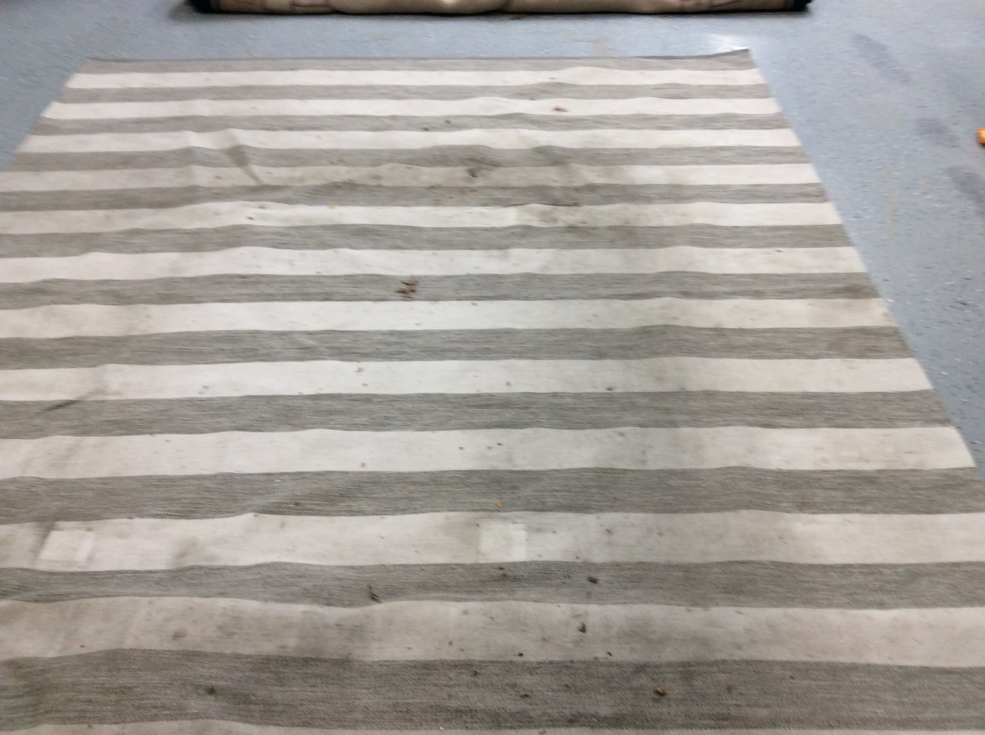 Viscose rug before restoration