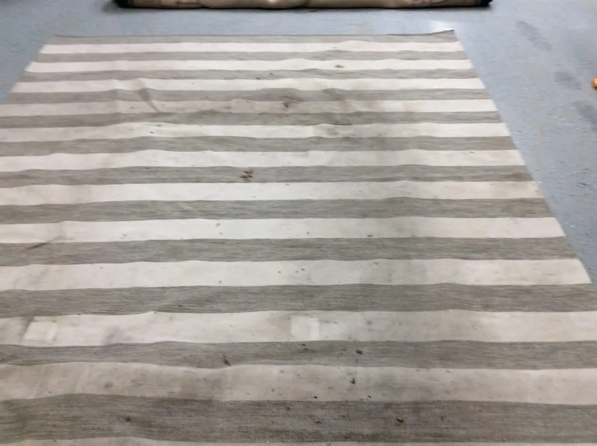 Viscose rug before restoration